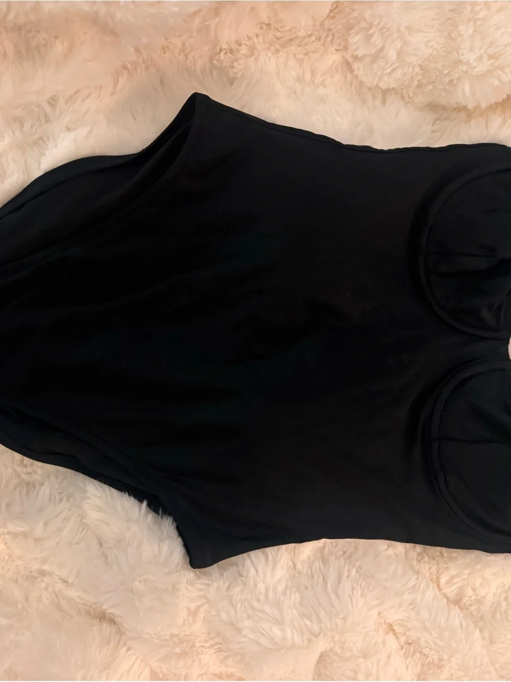 J. Crew Black One-Piece Swimsuit with Built-In Cups